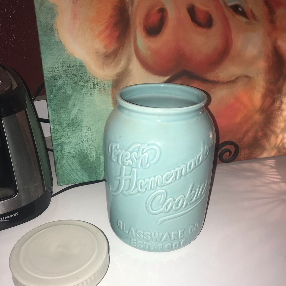 Mason jar cookie jar and measuring spoon set